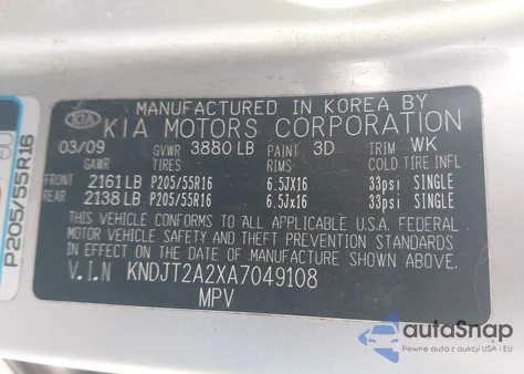 2010 Kia Soul from USA, damaged, VIN KNDJT2A2XA7049108